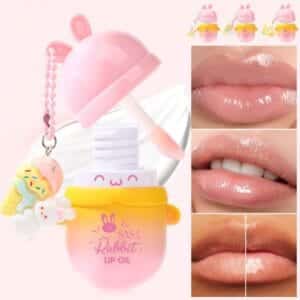 BRILLO GLOSS CONEJITO RABBIT con llavero