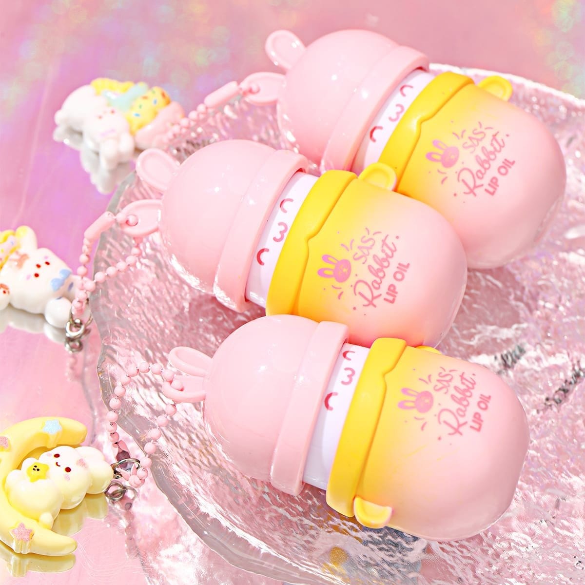 BRILLO GLOSS CONEJITO RABBIT con llavero - Imagen 2
