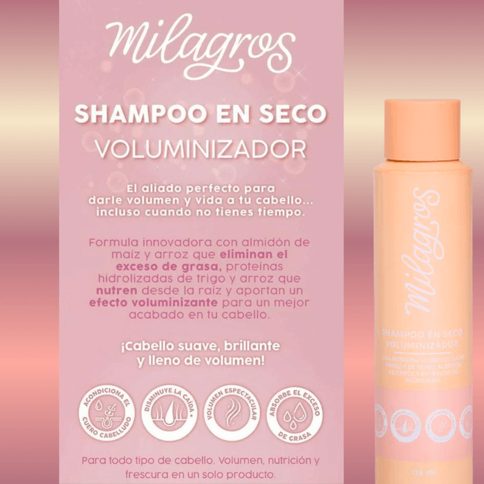 SHAMPOO SECO VOLUMINIZADOR MILAGROS - Imagen 4