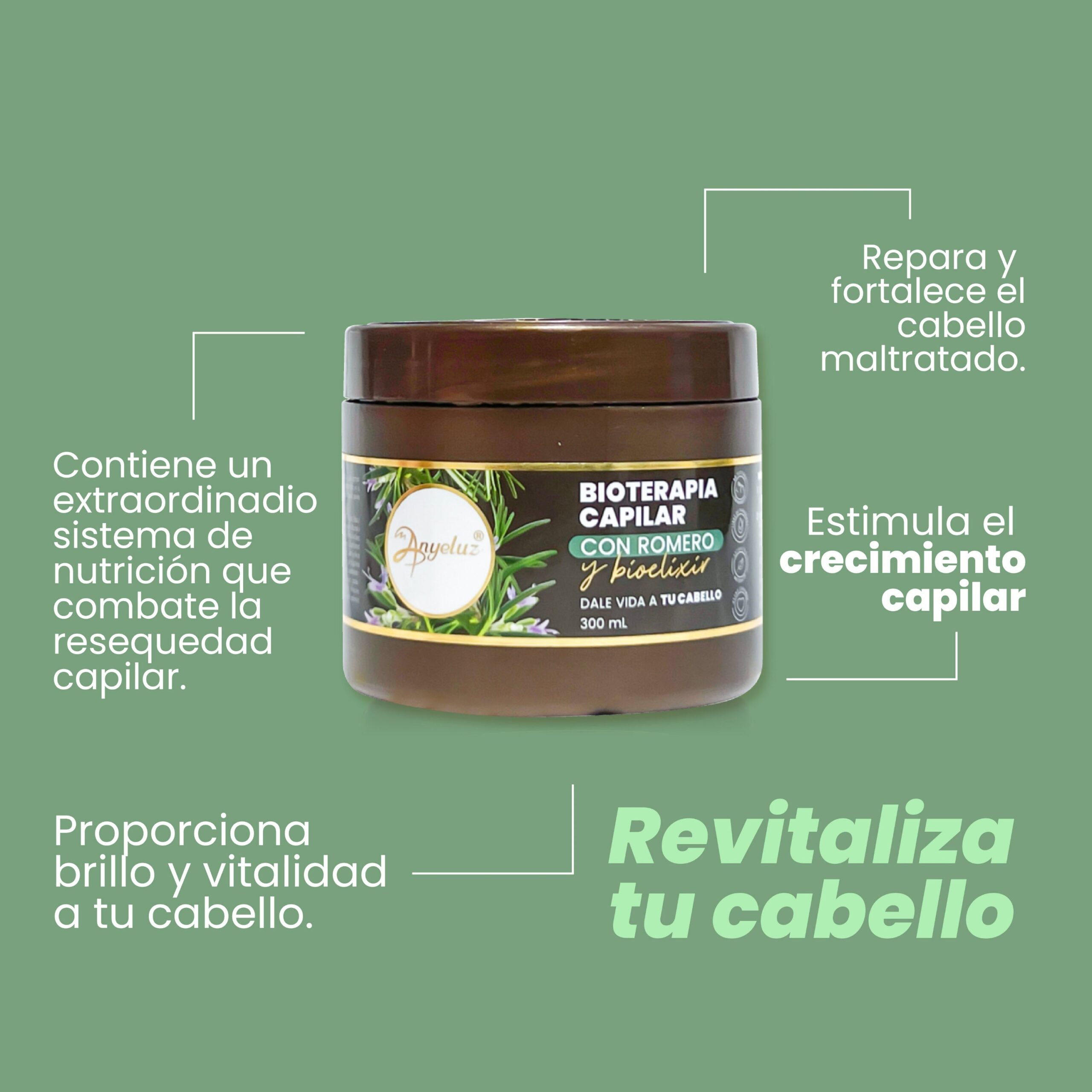 BIOTERAPIA CAPILAR CON ROMERO Y BIOELIXIR ANYELUZ - Imagen 2