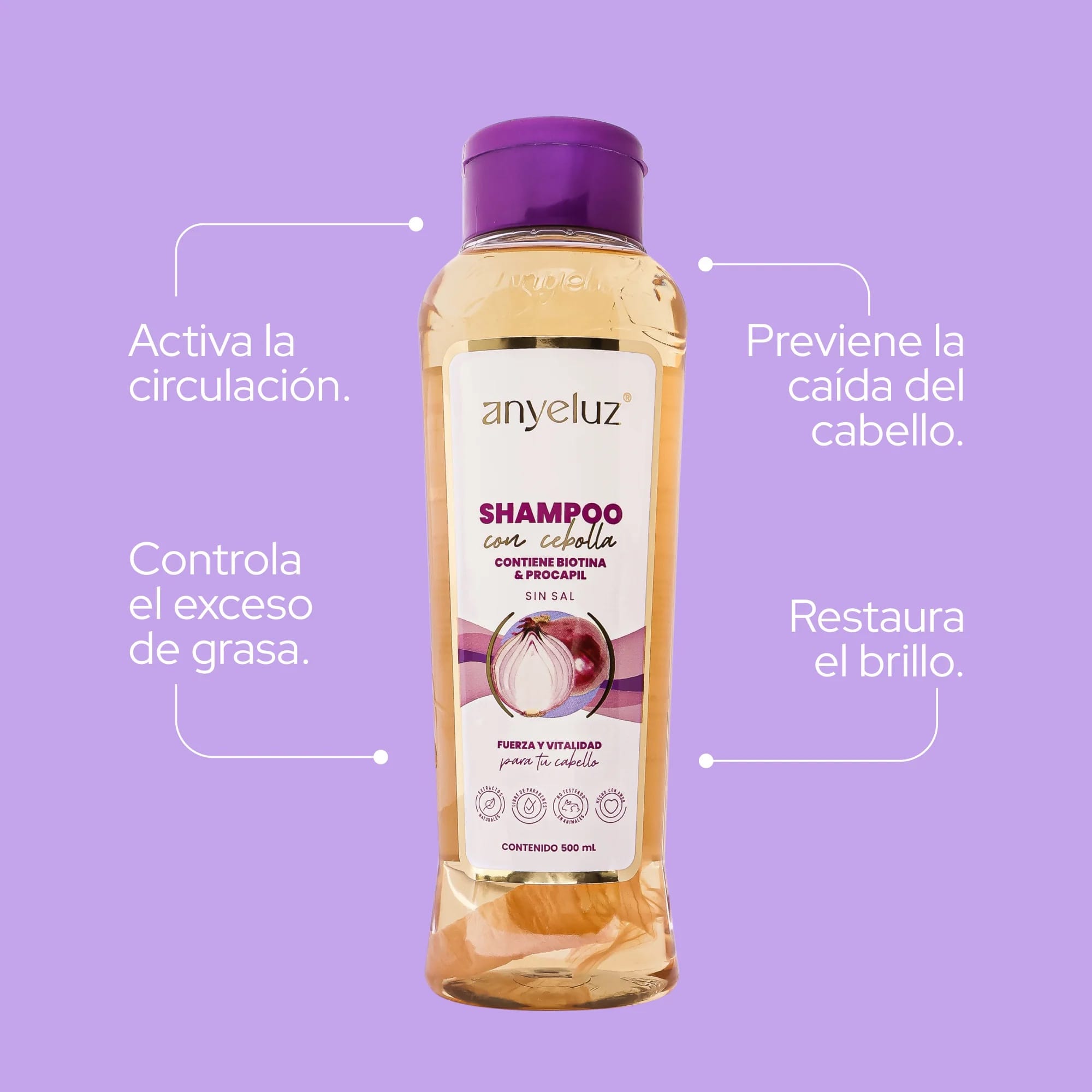 SHAMPOO DE CEBOLLA ANYELUZ - Imagen 3