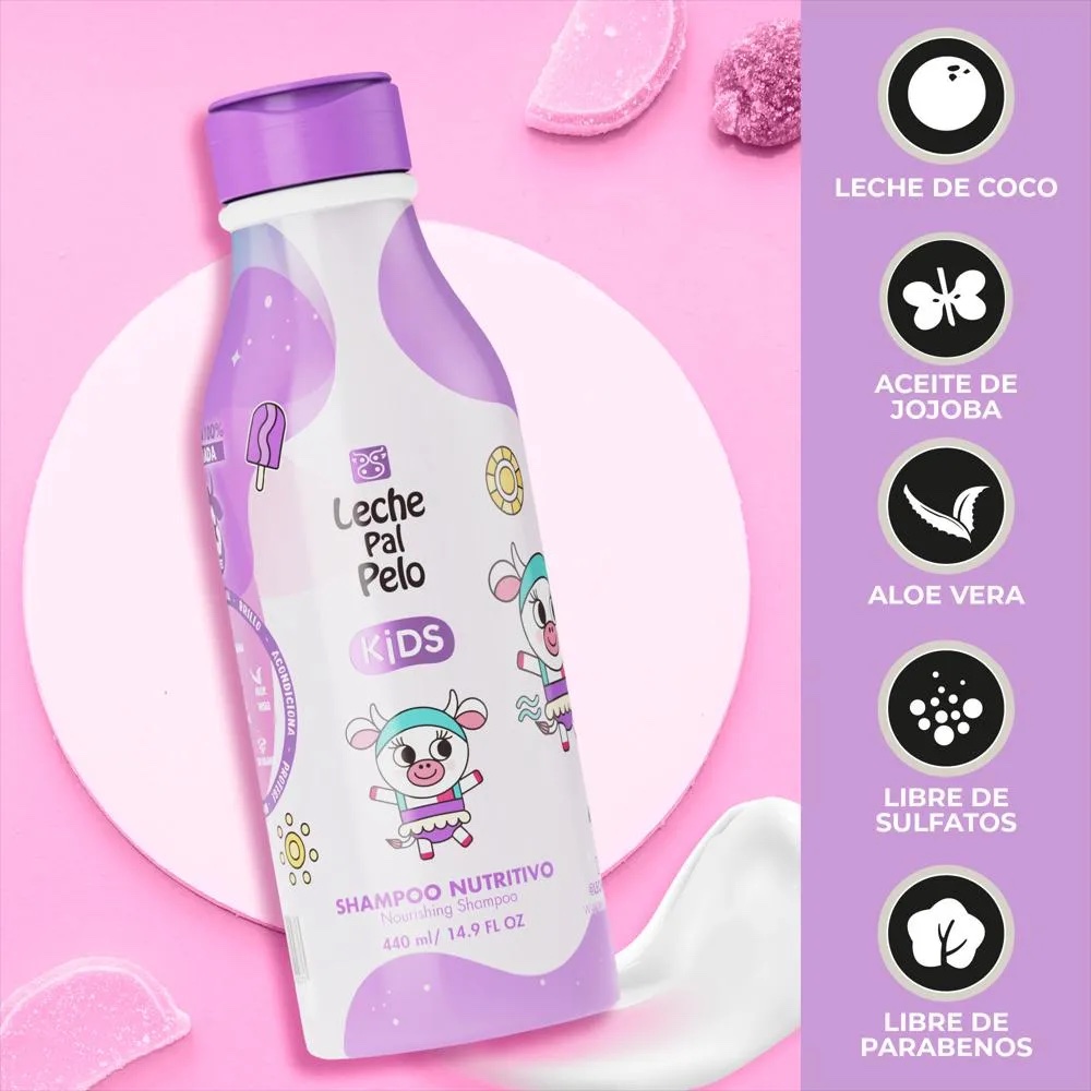 SHAMPOO NUTRITIVO LECHE PAL PELO KIDS 440ml - Imagen 2