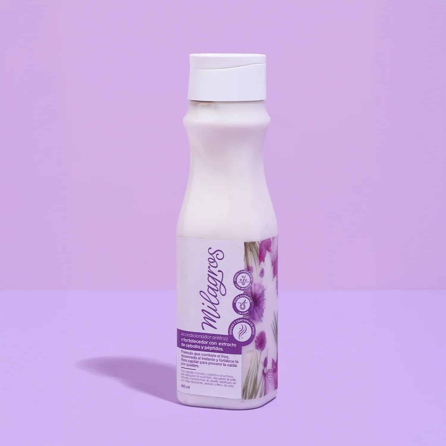 ACONDICIONADOR ANTIFRIZZ Y FORTALECEDOR CON EXTRACTO DE CEBOLLA Y PÉPTIDOS MILAGROS
