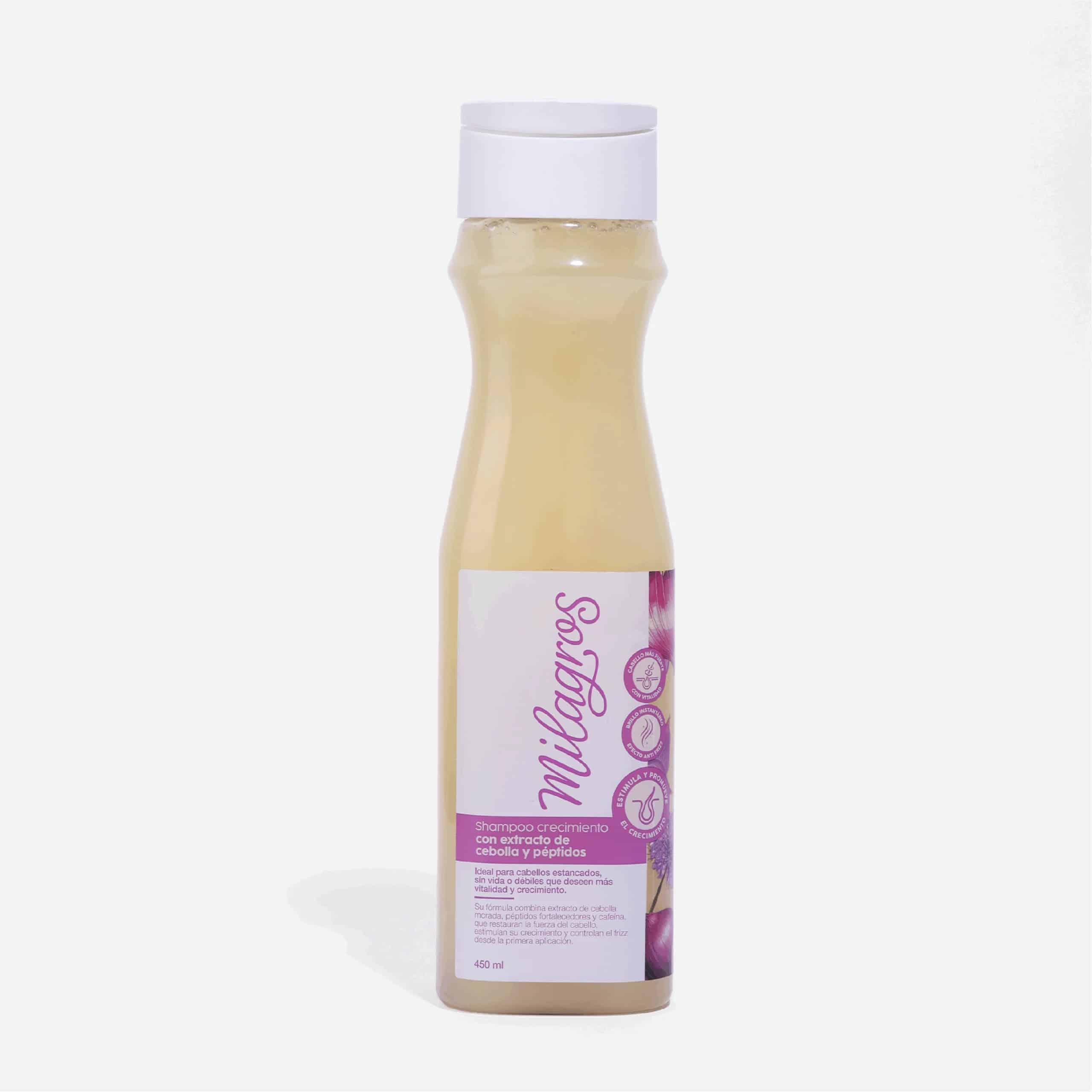 SHAMPOO CRECIMIENTO CON EXTRACTO DE CEBOLLA Y PÉPTIDOS MILAGROS