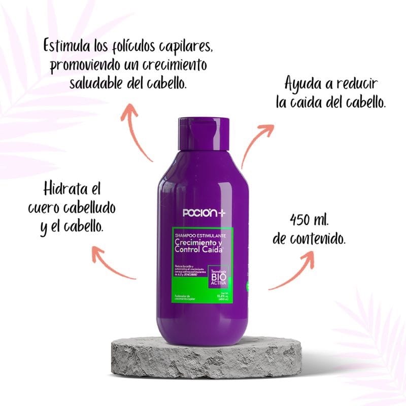 SHAMPOO ESTIMULANTE CRECIMIENTO Y CONTROL CAÍDA LA POCIÓN - Imagen 2