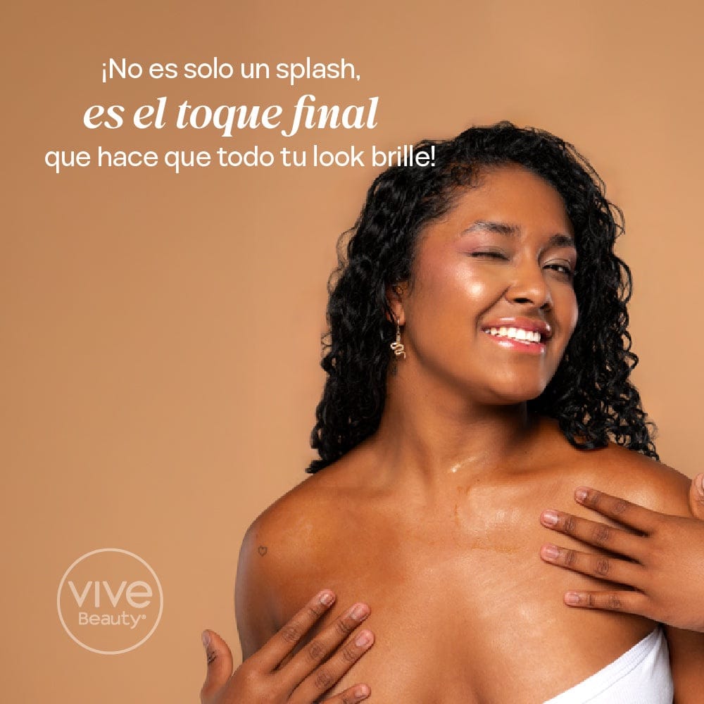 BODY SPLASH GOLDEN PEARL EFECTO BRONCEADO VIVE BEAUTY - Imagen 4
