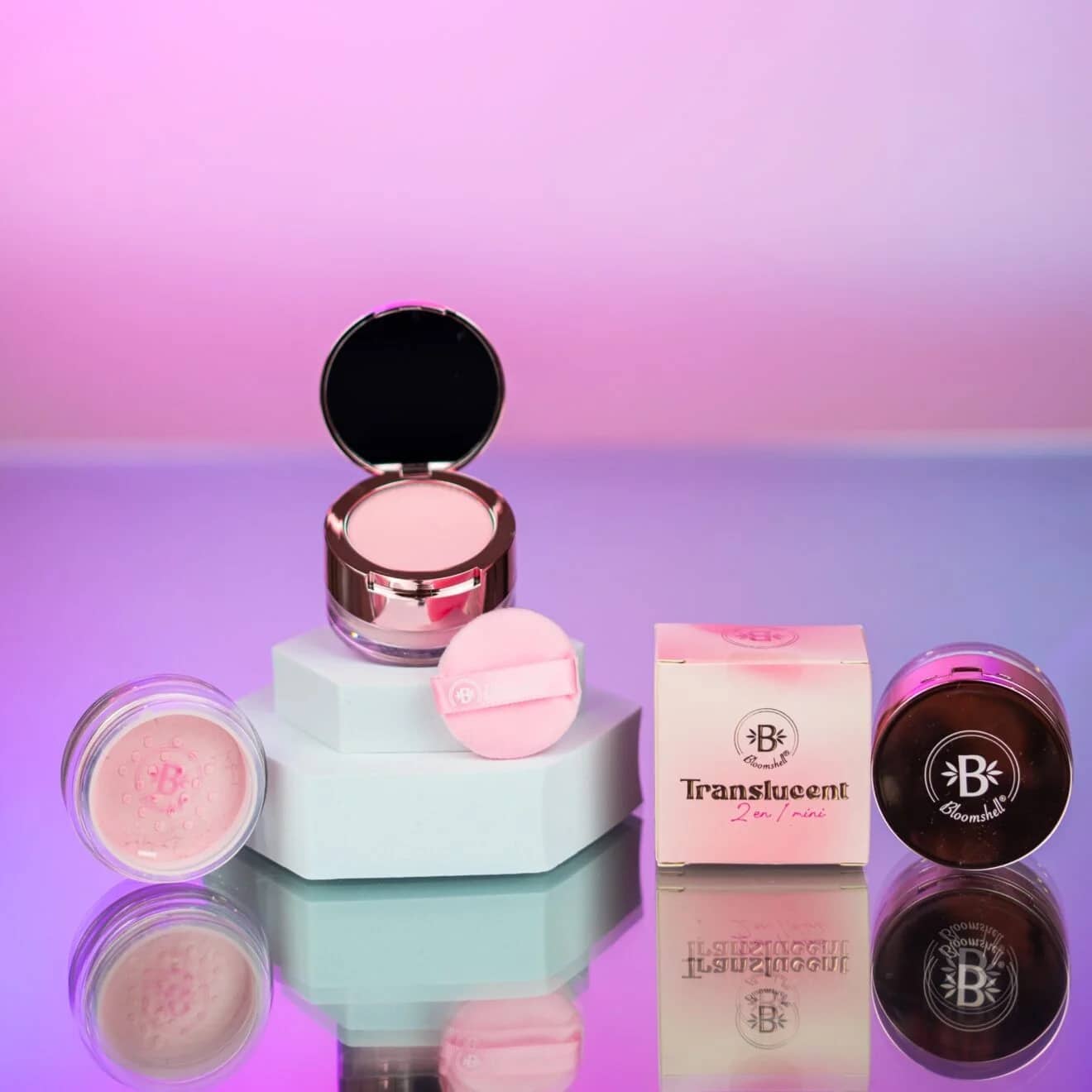 POLVO TRANSLUCENT 2 EN 1 MINI BLOOMSHELL - Imagen 3