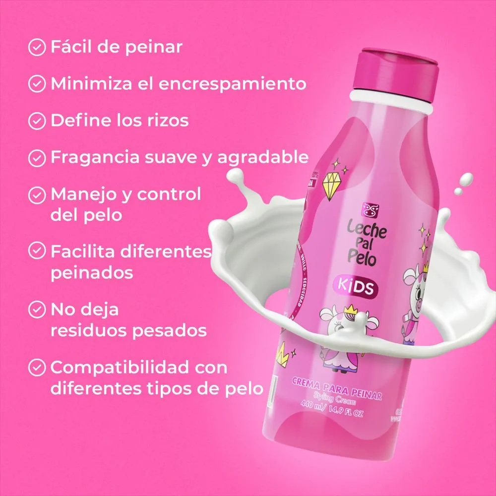 CREMA PARA PEINAR KIDS LECHE PAL PELO 440ml - Imagen 2