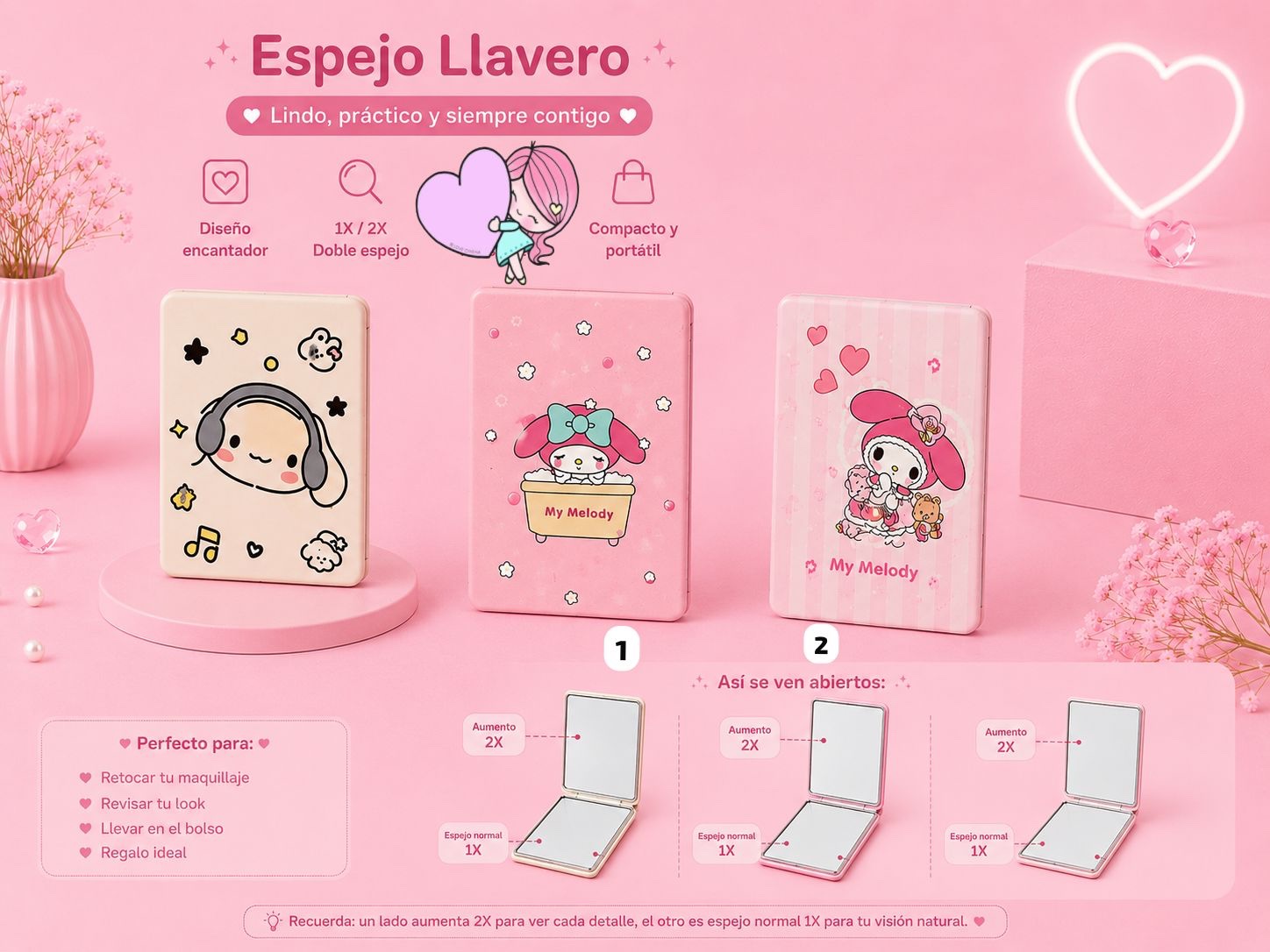 ESPEJOS DE BOLSILLO SANRIO - Imagen 2