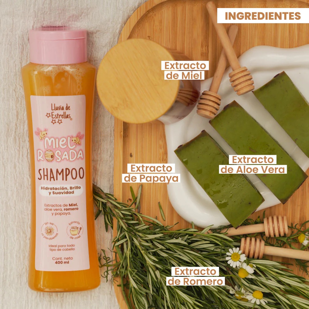 SHAMPOO MIEL ROSADA - Imagen 2