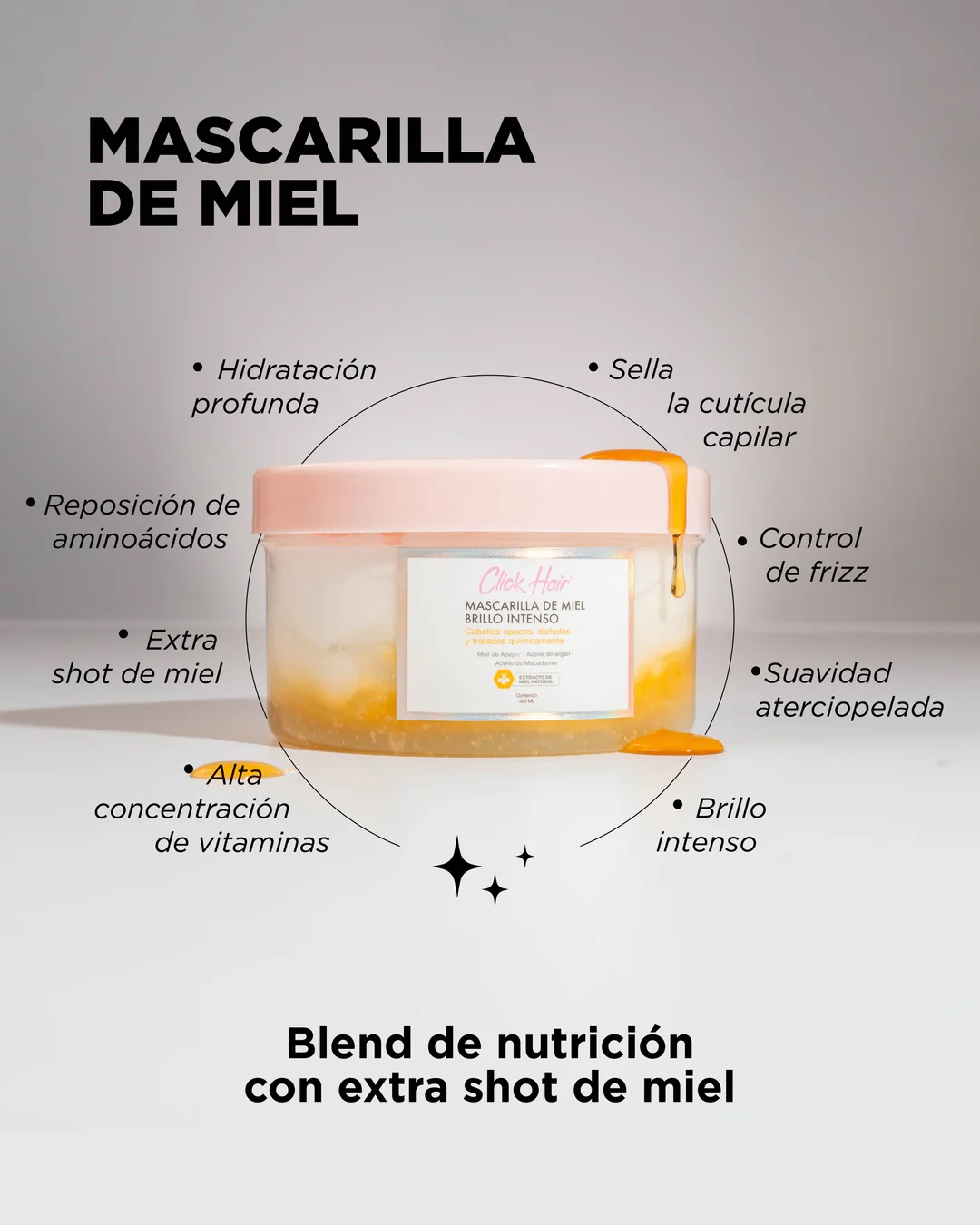 MASCARILLA CAPILAR DE MIEL CLICK HAIR - Imagen 2