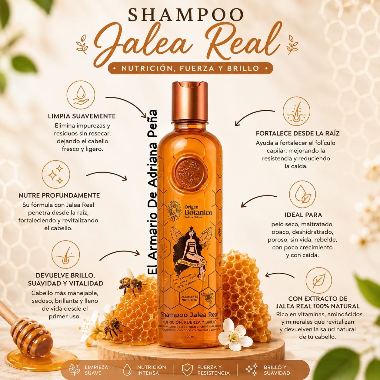 SHAMPOO JALEA REAL (ORIGEN BOTÁNICO) - Imagen 2